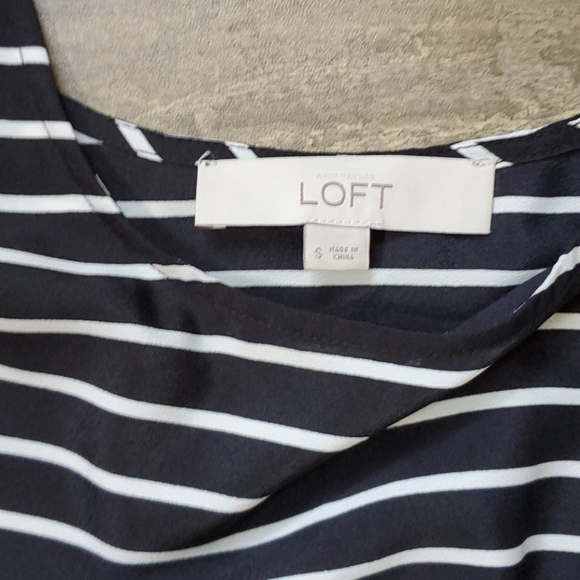 Ann Taylor LOFT Striped Elastic Waist Tank Dress - Picture 2 of 8